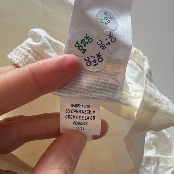 NWT Old Navy embroidered Mini Swing Dress Open Neck Cotton Flutter Empire Waist - Picture 14 of 15